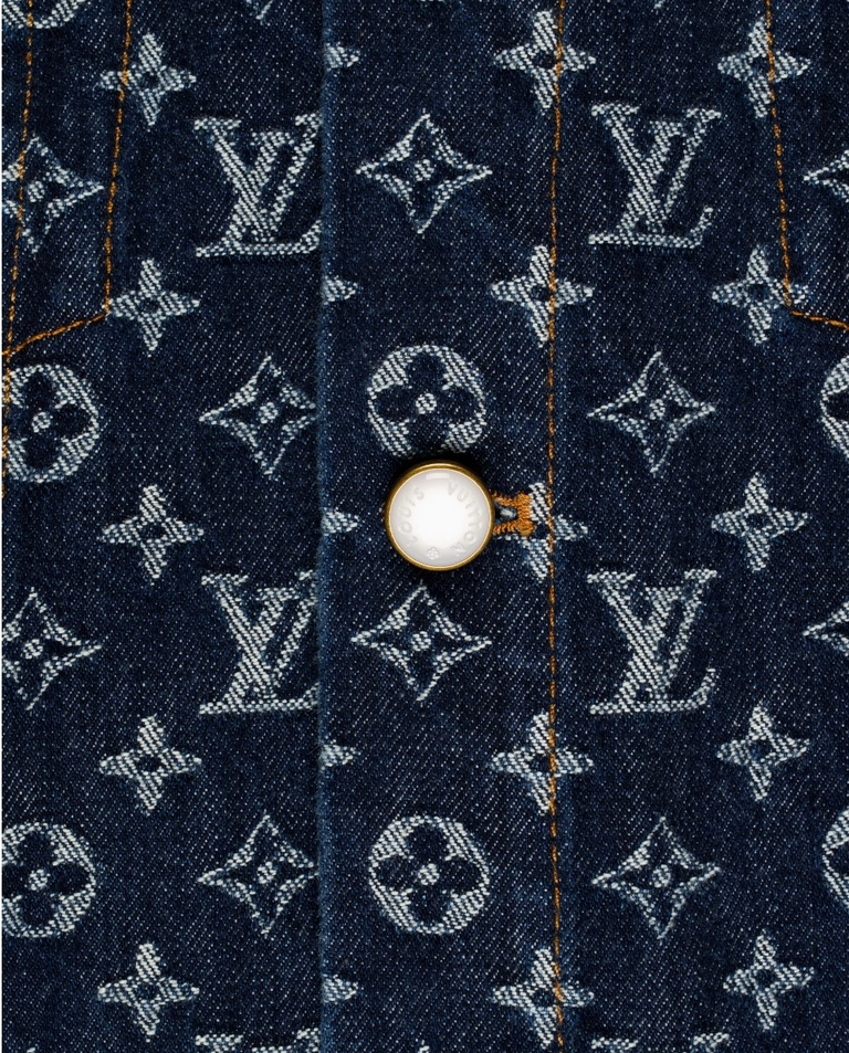 Żakardowa kurtka jeansowa w monogram - Image #3