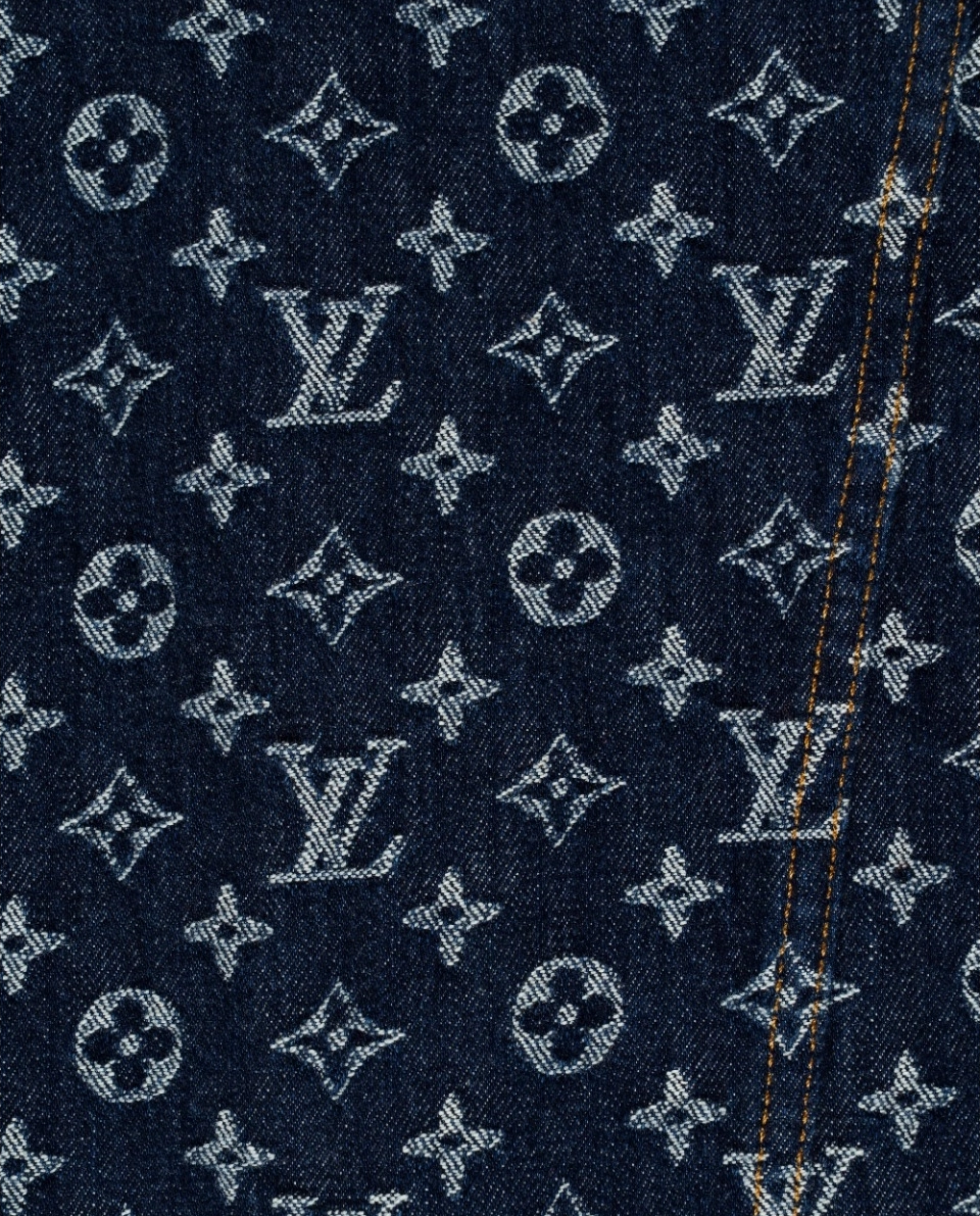 Żakardowa kurtka jeansowa w monogram - Image #4