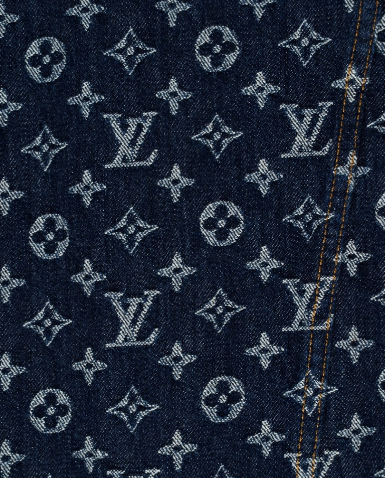 Żakardowa kurtka jeansowa w monogram - Image #4