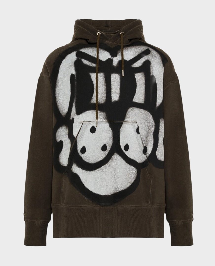 Brązowa bluza z motywem graffiti - Image #0