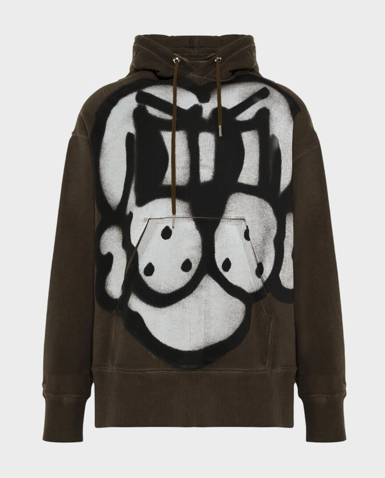 Brązowa bluza z motywem graffiti