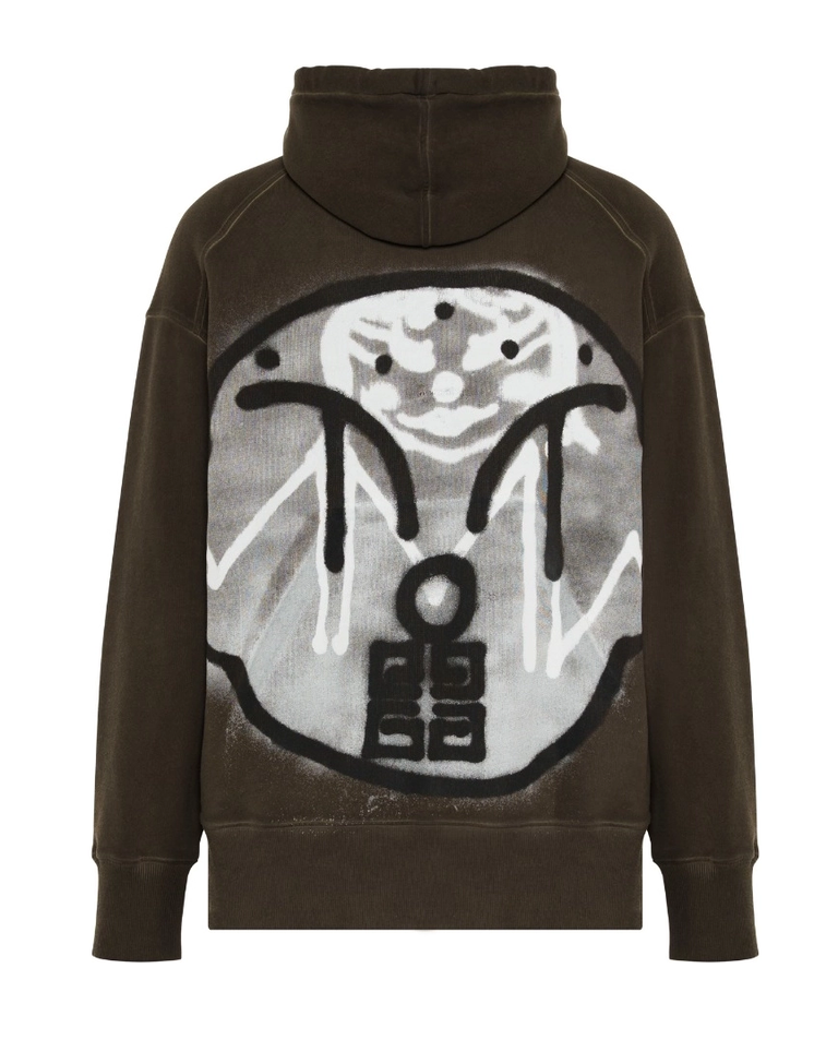 Brązowa bluza z motywem graffiti