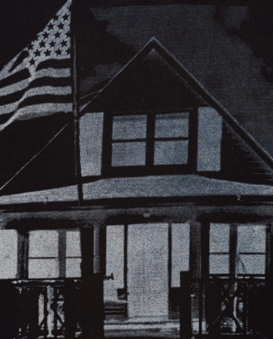 Czarny t-shirt z grafiką LA House - Image #1