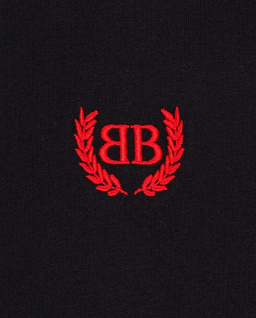 Czarny t-shirt z haftowanym logo - Image #1