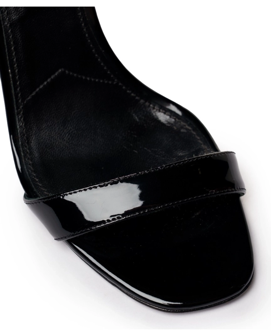 Czarne skórzane sandały Flame - Image #4