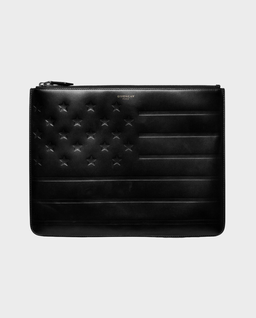 Czarna kopertówka z wytłoczoną amerykańską flagą - Image #0