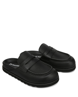 Skórzane mule Cord Black Pebble - Image #1