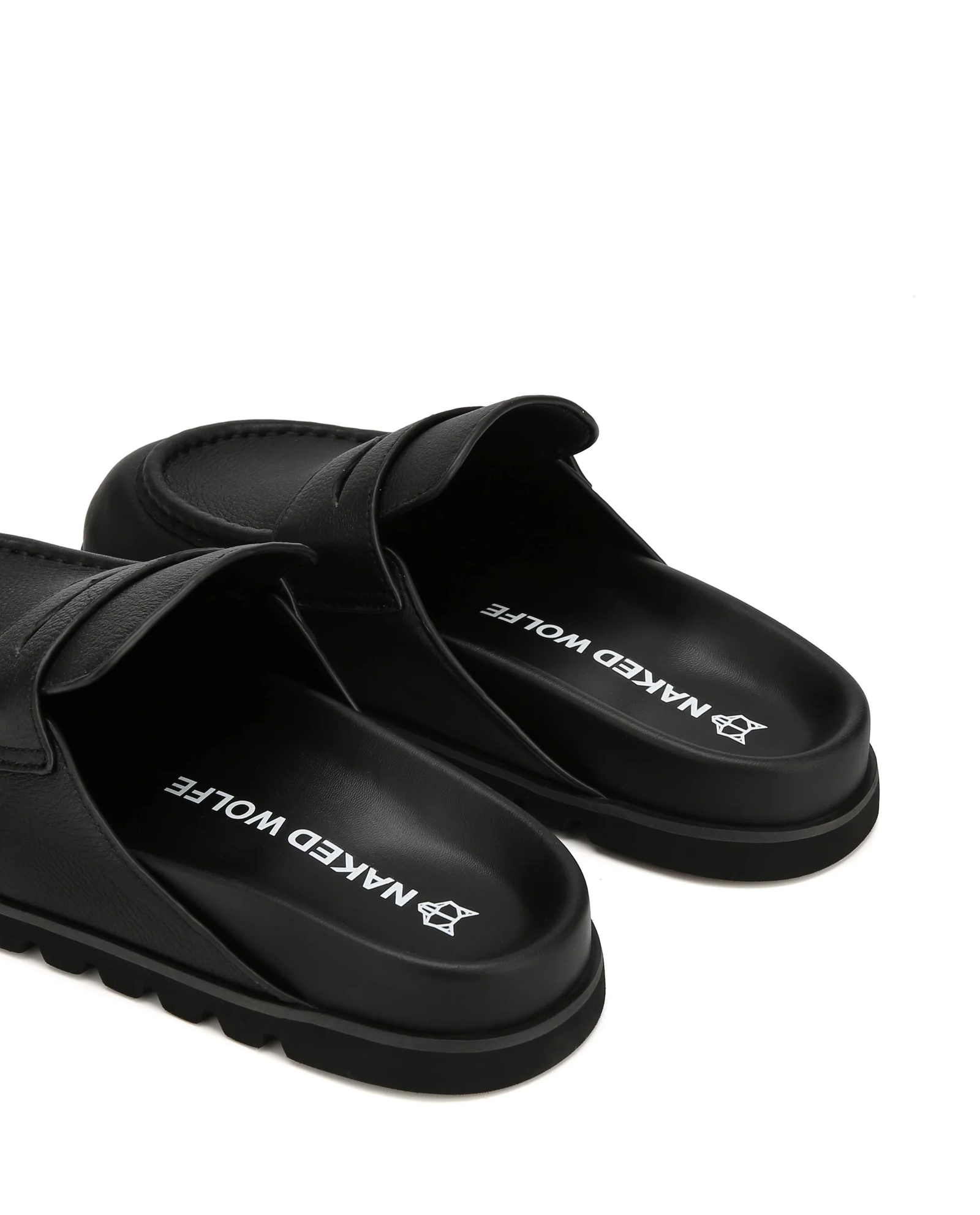 Skórzane mule Cord Black Pebble - Image #2