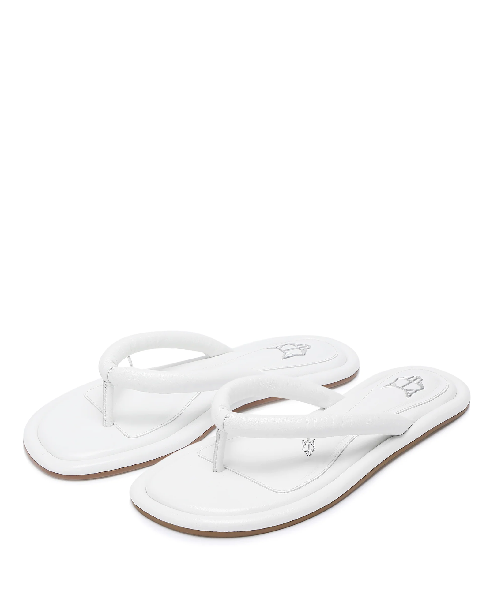 Białe skórzane japonki Grenada - Image #1