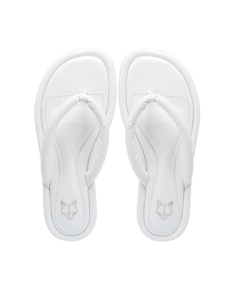 Białe skórzane japonki Grenada - Image #3