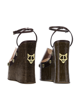 Sandały na koturnie Tiger Lilly Brown TPU - Image #2