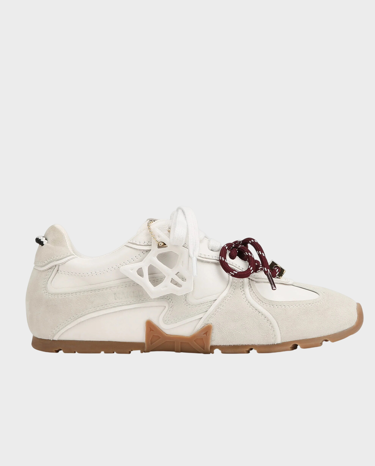 Zamszowe sneakersy Adored White Suede/Leather