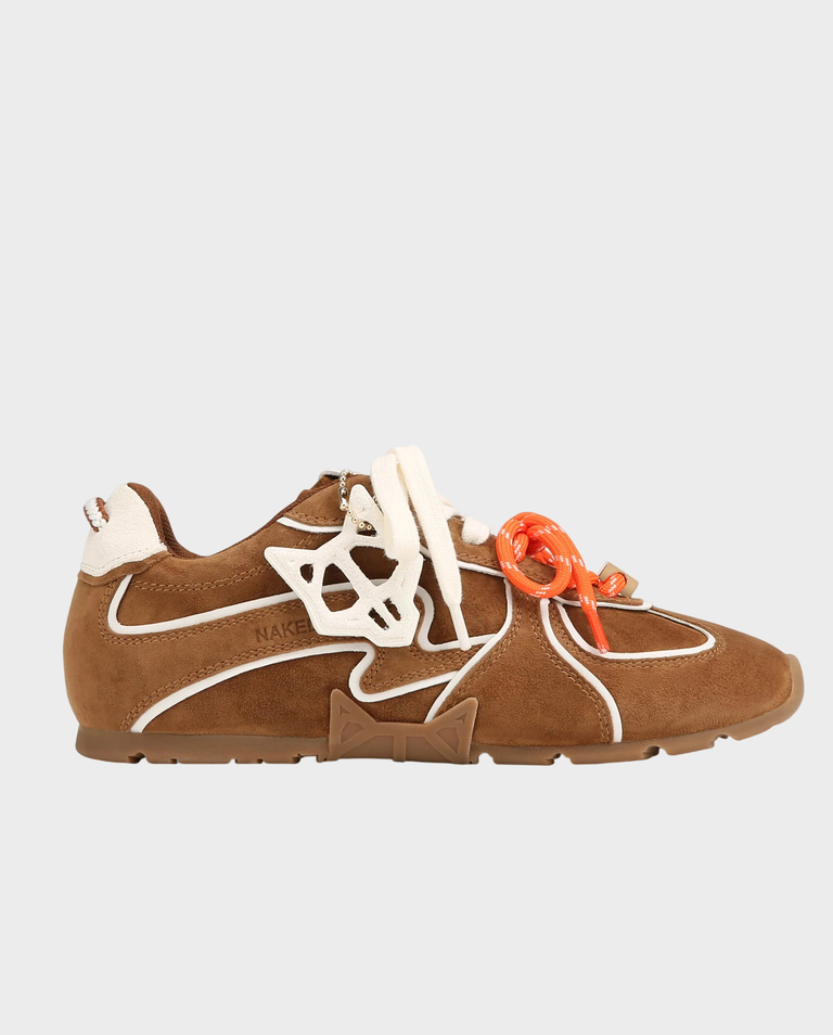 Zamszowe sneakersy Adored Tan/White Suede