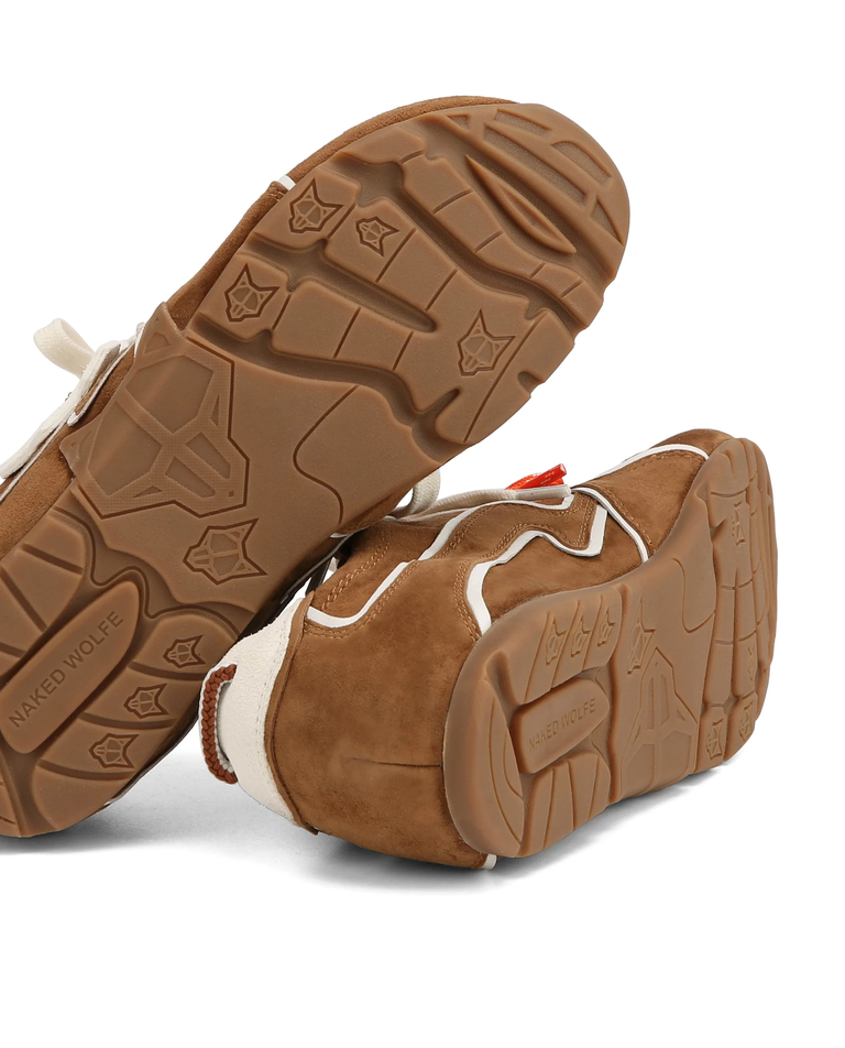 Zamszowe sneakersy Adored Tan/White Suede - Image #2