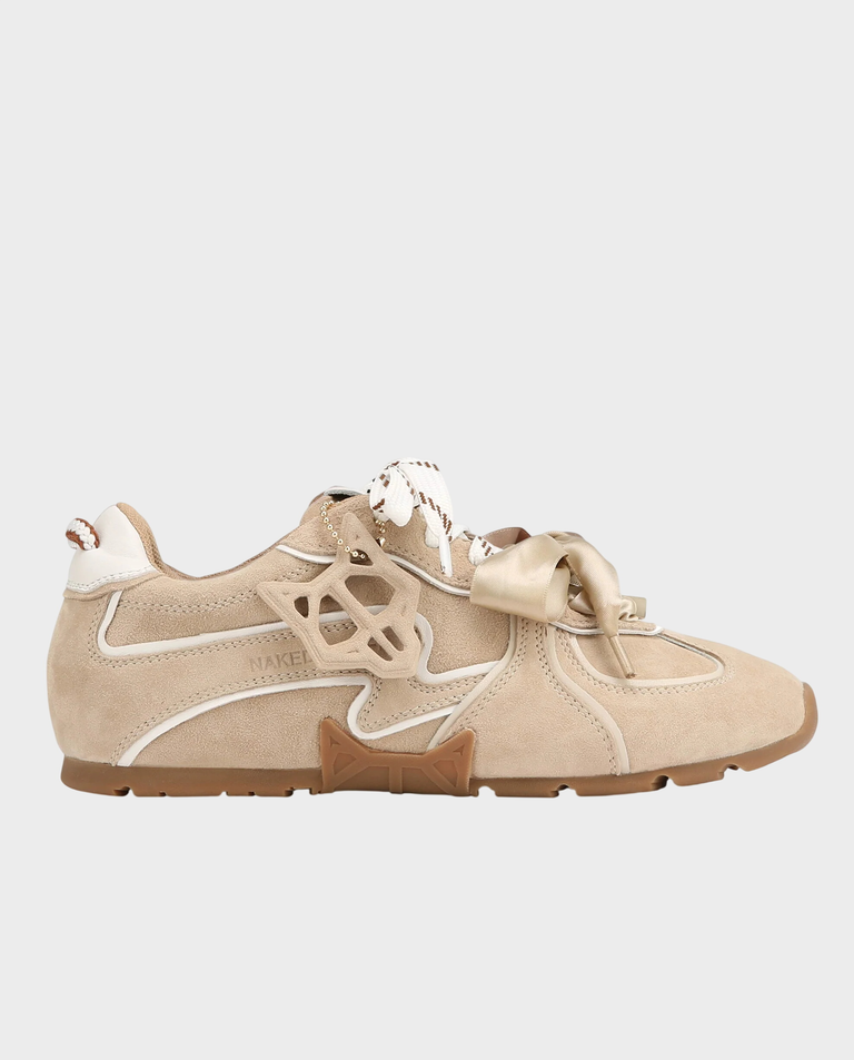 Zamszowe sneakersy Adored Off White Suede