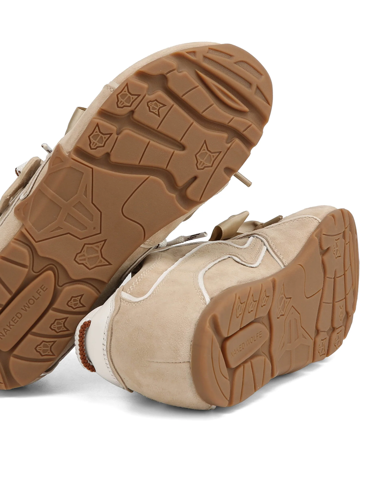 Zamszowe sneakersy Adored Off White Suede - Image #3