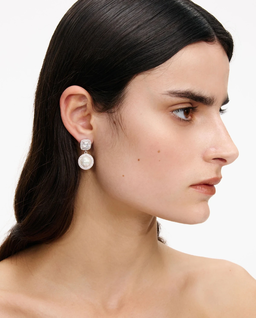 Wiszące kolczyki z kryształkami - Image #2