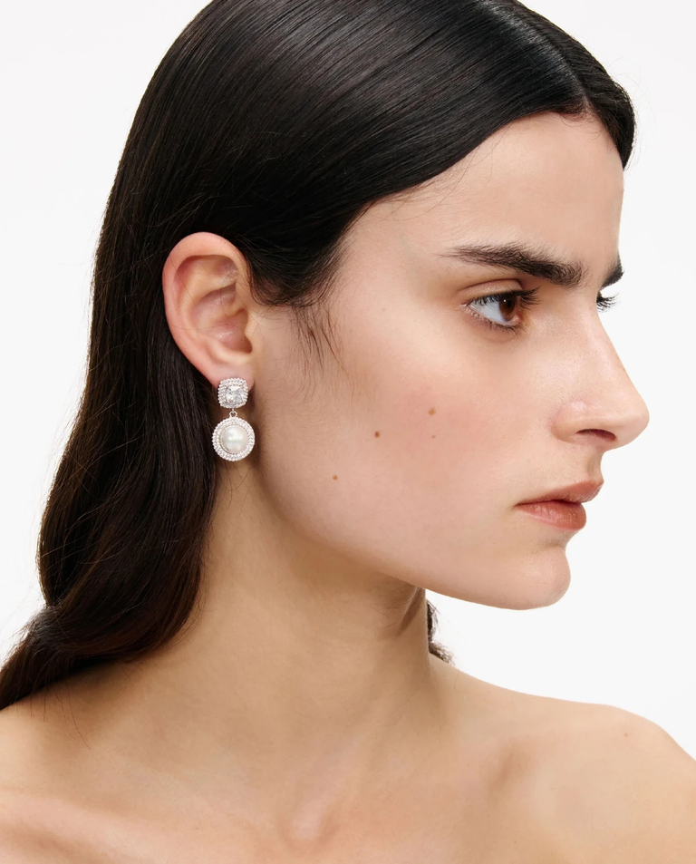 Wiszące kolczyki z kryształkami - Image #2