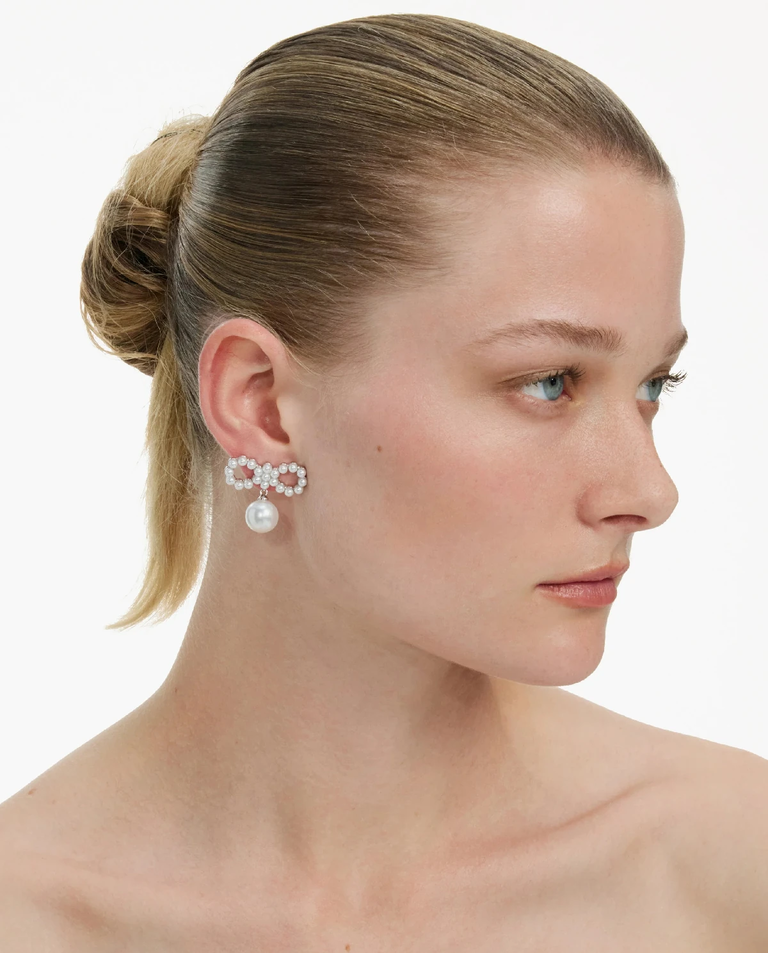 Kryształowe kolczyki kokardki - Image #2