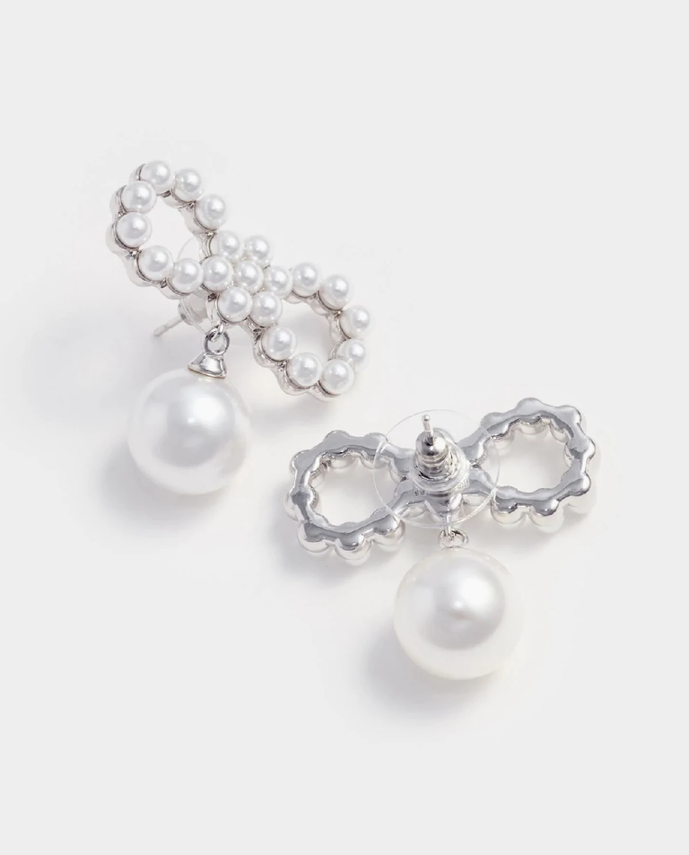 Kryształowe kolczyki kokardki - Image #3