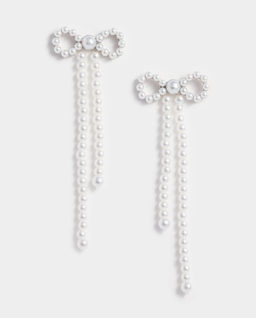 Wiszące kolczyki kokardki - Image #0