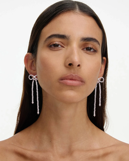 Wiszące kolczyki kokardki - Image #2