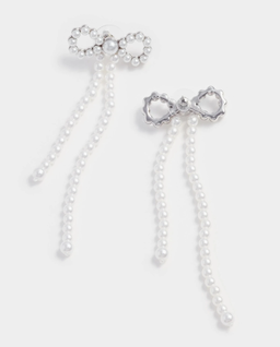 Wiszące kolczyki kokardki - Image #3