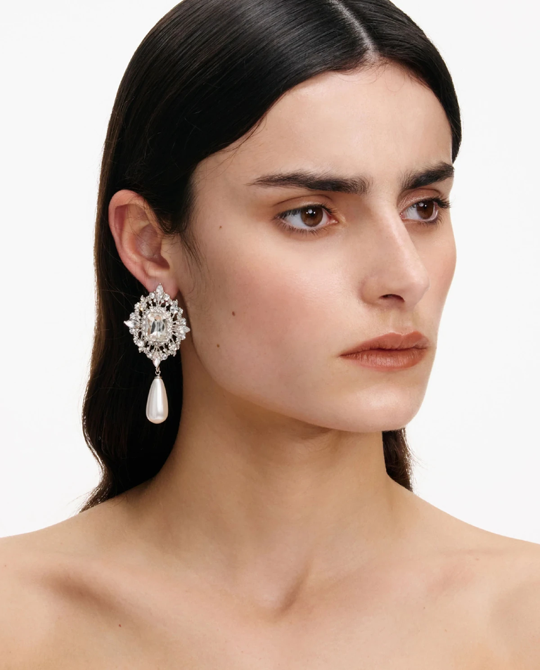 Wiszące kolczyki z kryształkami - Image #2