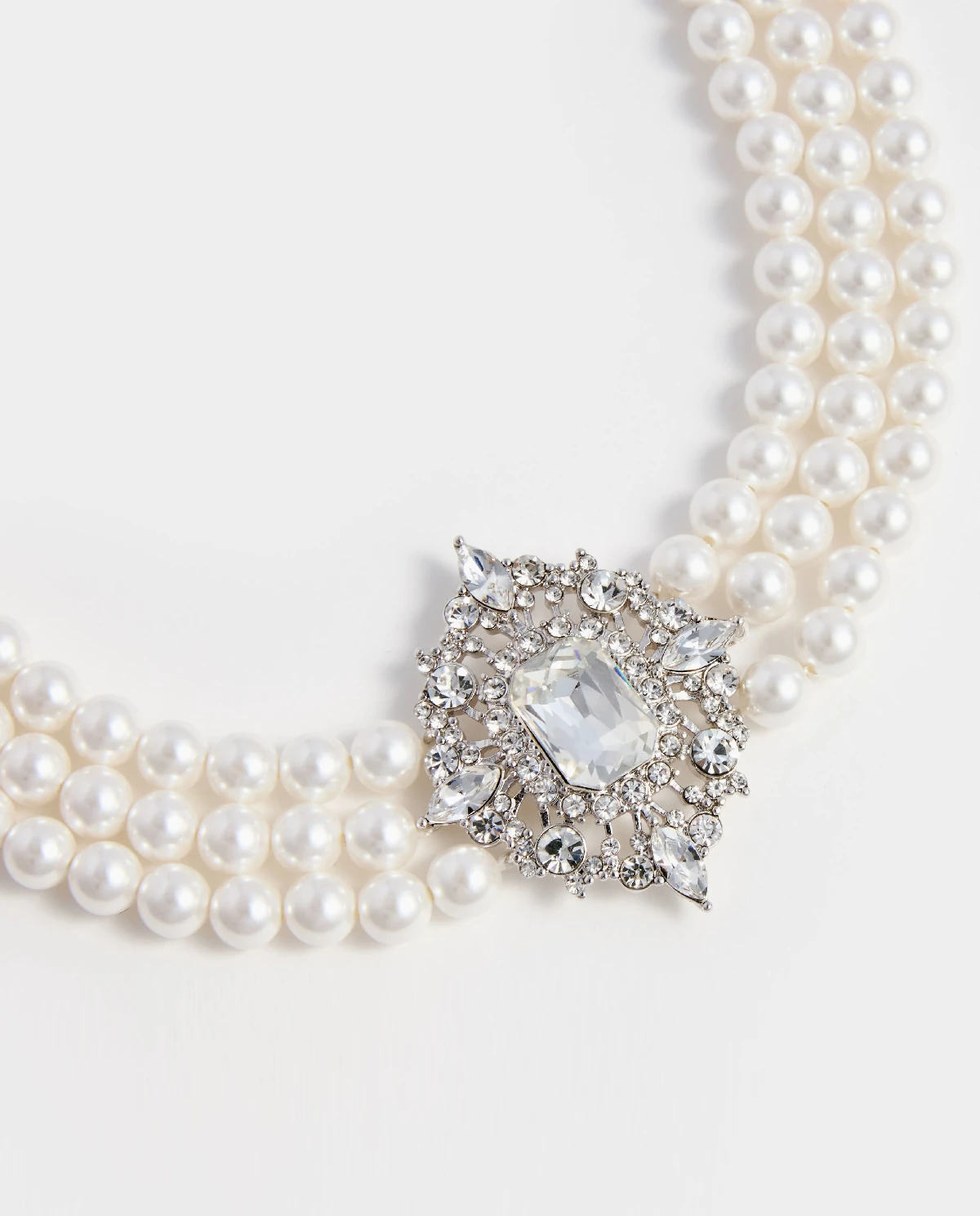 Perłowy naszyjnik z kryształami - Image #2