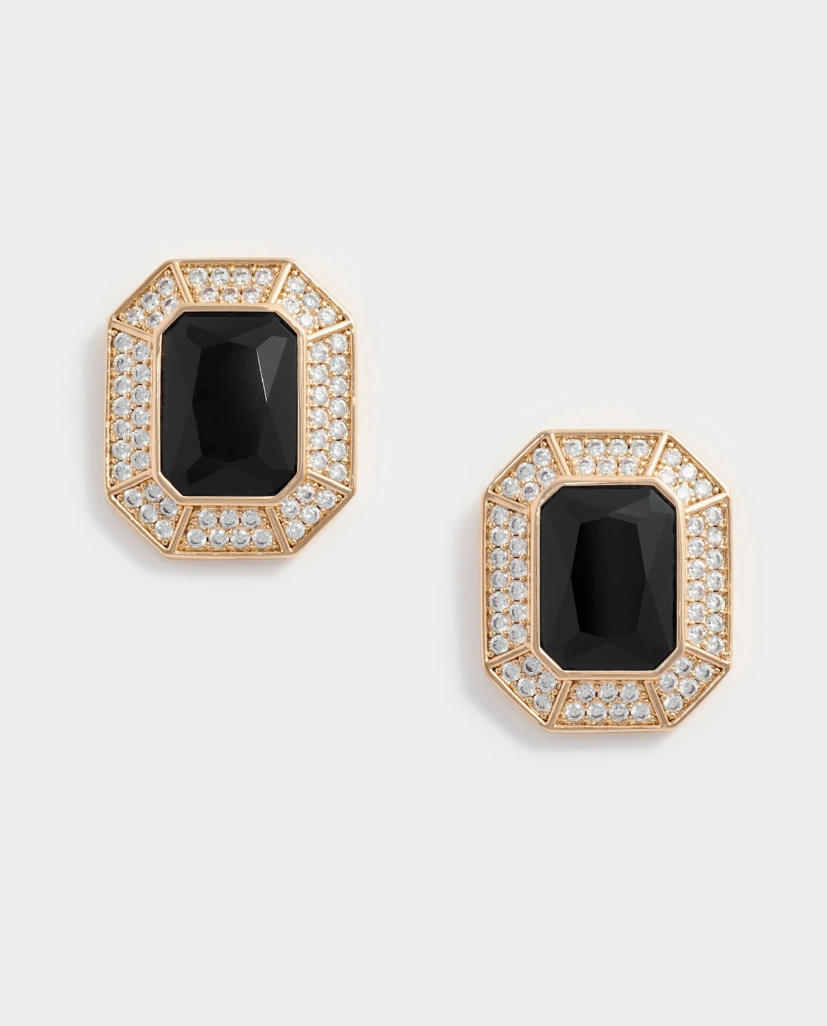 Kolczyki z czarnym kryształem - Image #0