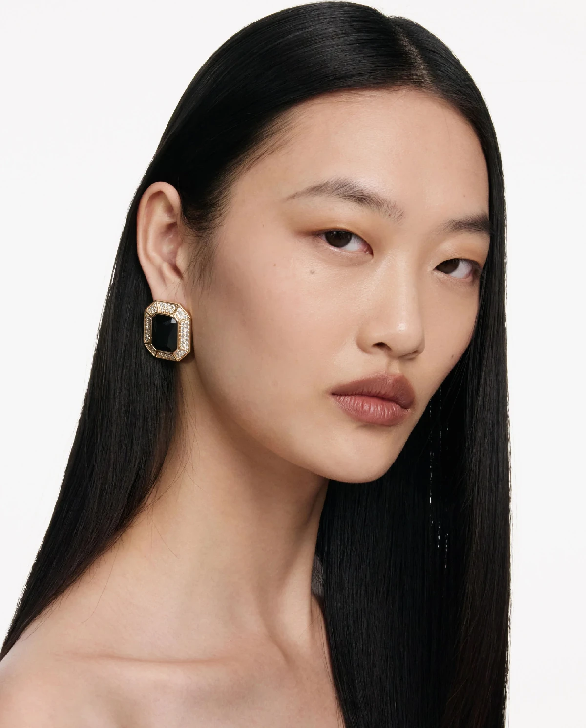 Kolczyki z czarnym kryształem - Image #2