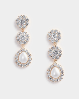 Kryształowe kolczyki w kształcie kwiatów - Image #0