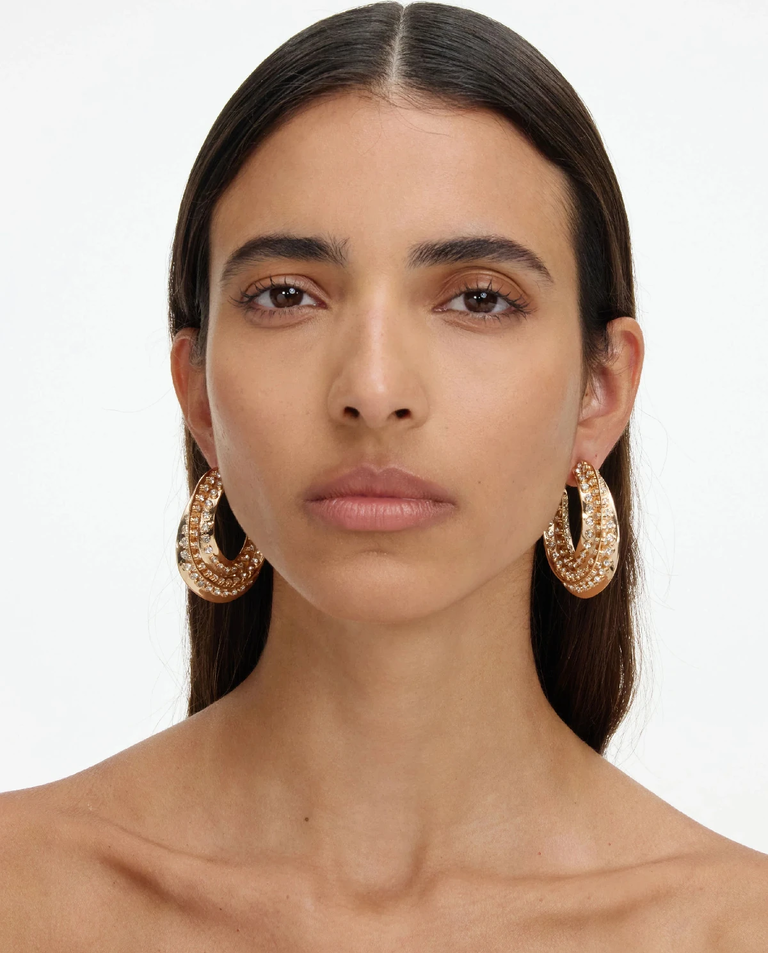 Kolczyki w kształcie skręconych kółek