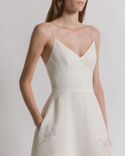 Lniana sukienka z kwiatowym wzorem - Image #3