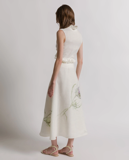 Lniana bluzka z falbanami - Image #3