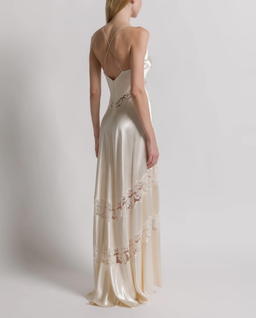 Satynowa sukienka z koronką - Image #2