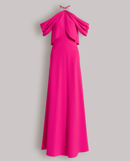 Różowa suknia z ozdobną kokardą - Image #1