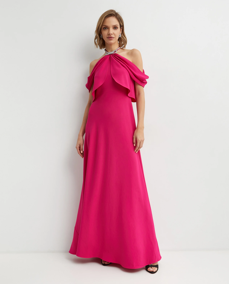 Różowa suknia z ozdobną kokardą - Image #2