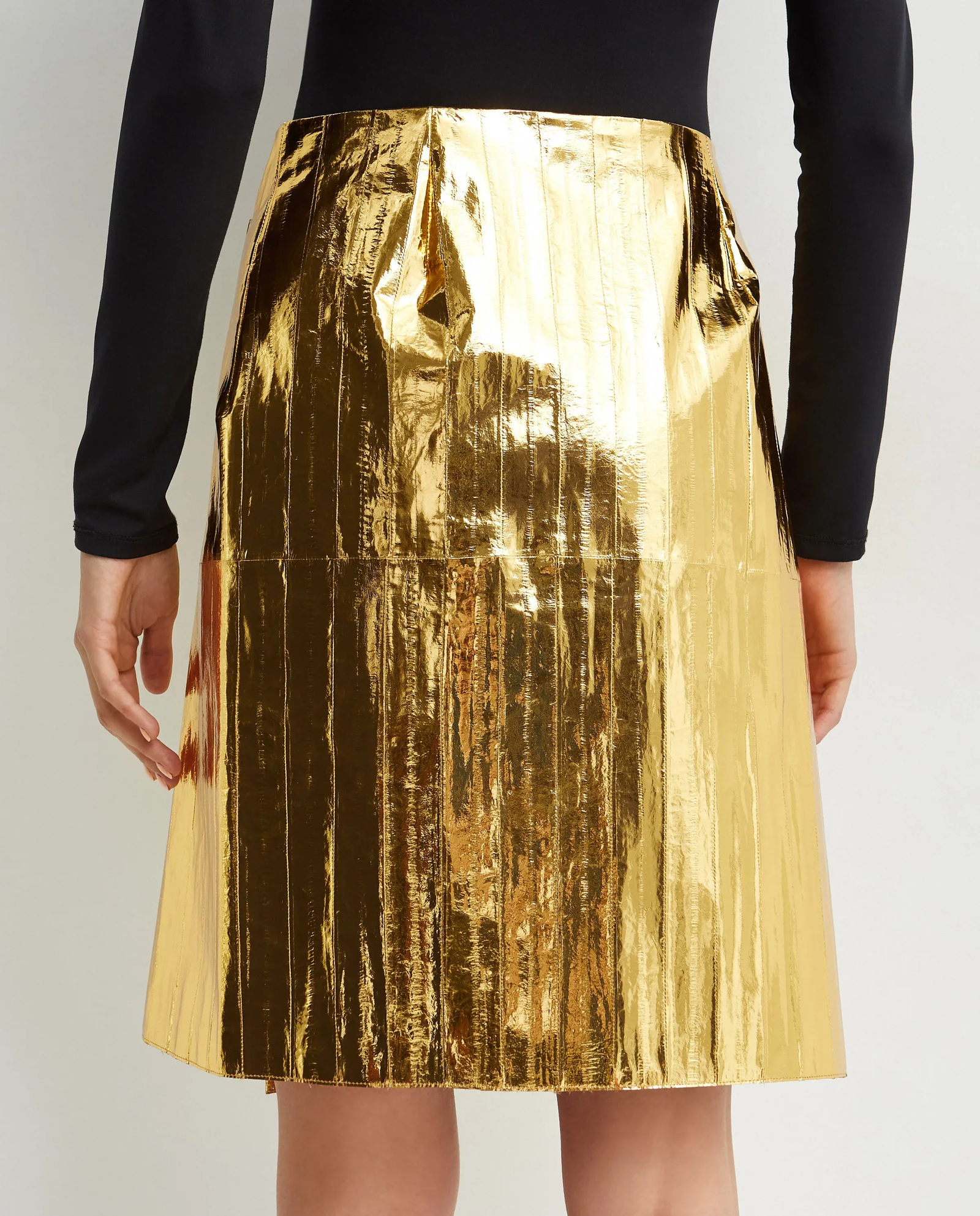 Metaliczna spódnica midi - Image #2