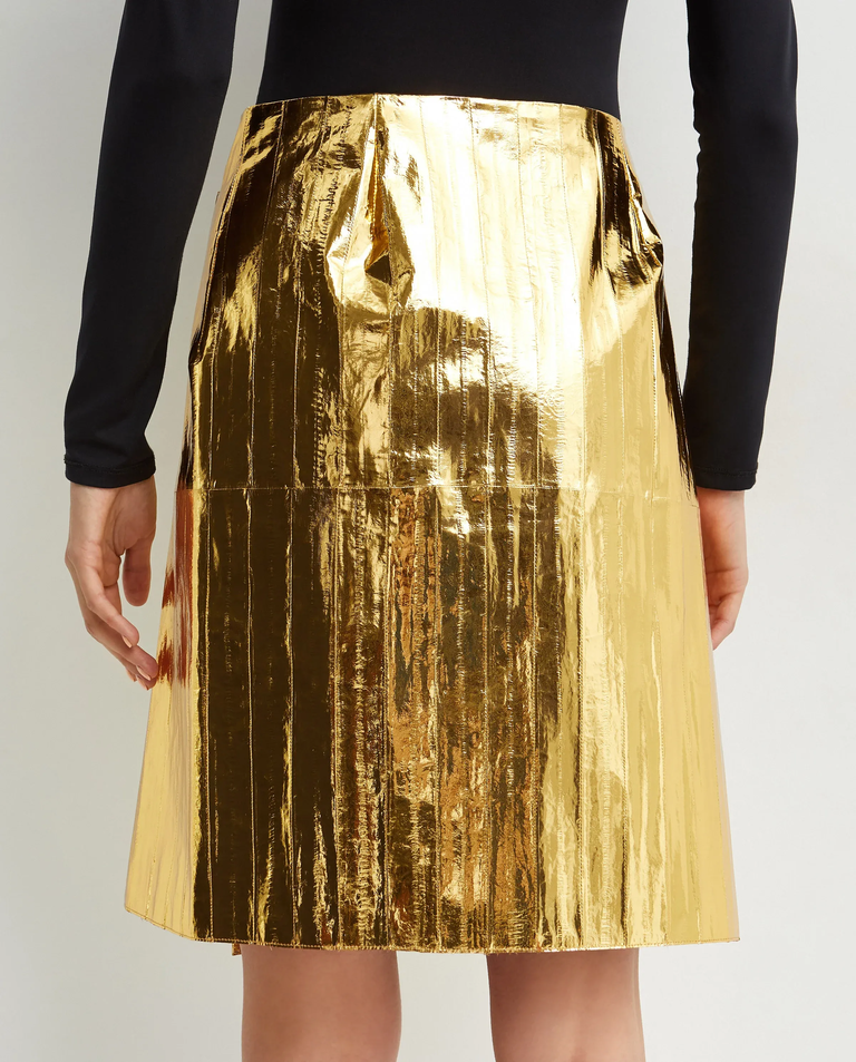 Metaliczna spódnica midi - Image #2