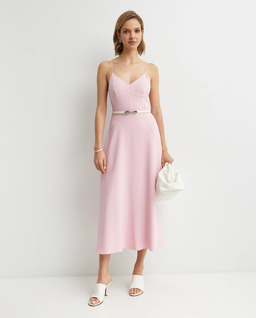 Różowa sukienka midi - Image #1