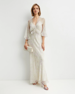 Jedwabna sukienka maxi z printem - Image #1