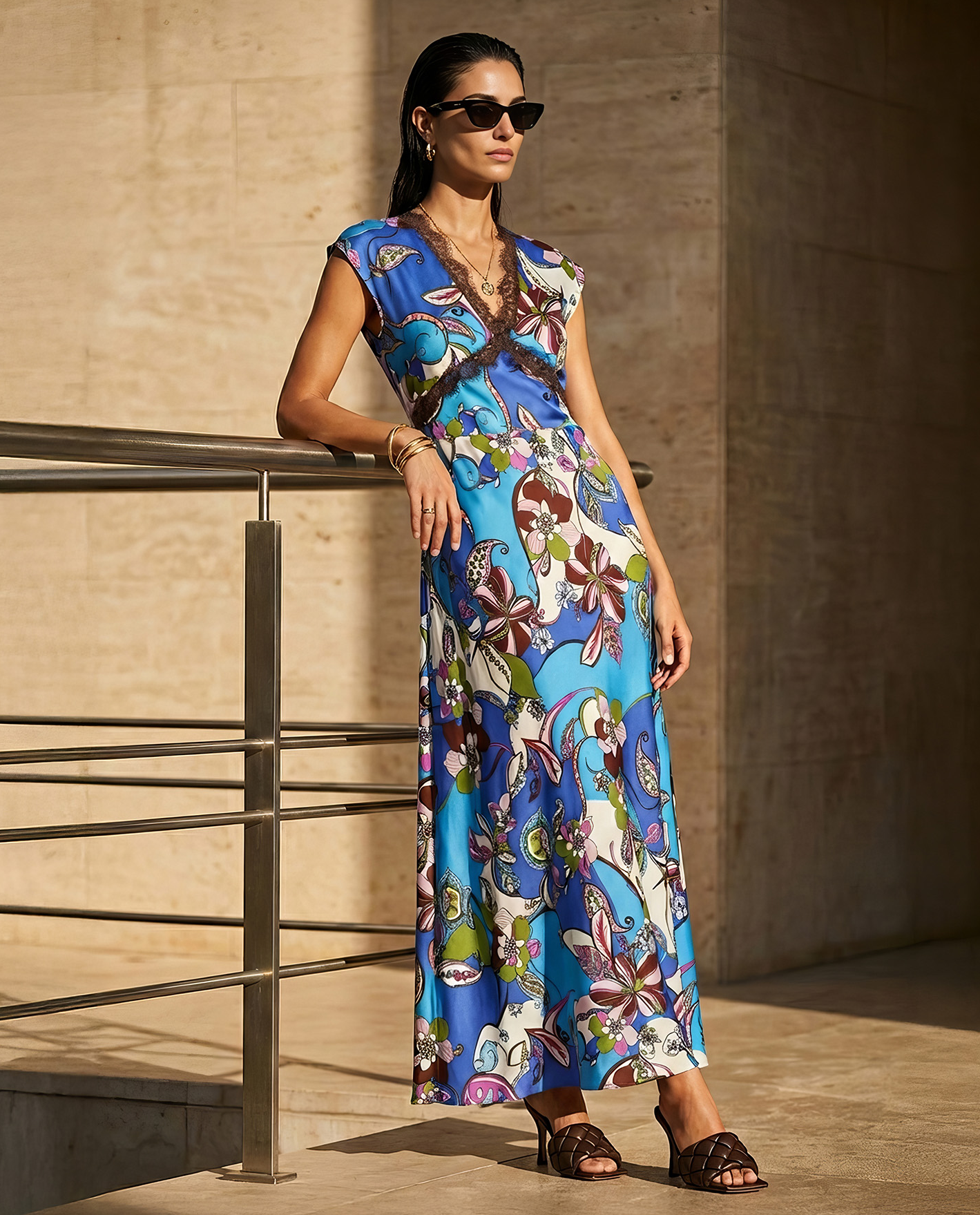 Maxi sukienka z printem Fiorella - Image #1