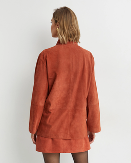 Zamszowa kurtka o prostym kroju - Image #2