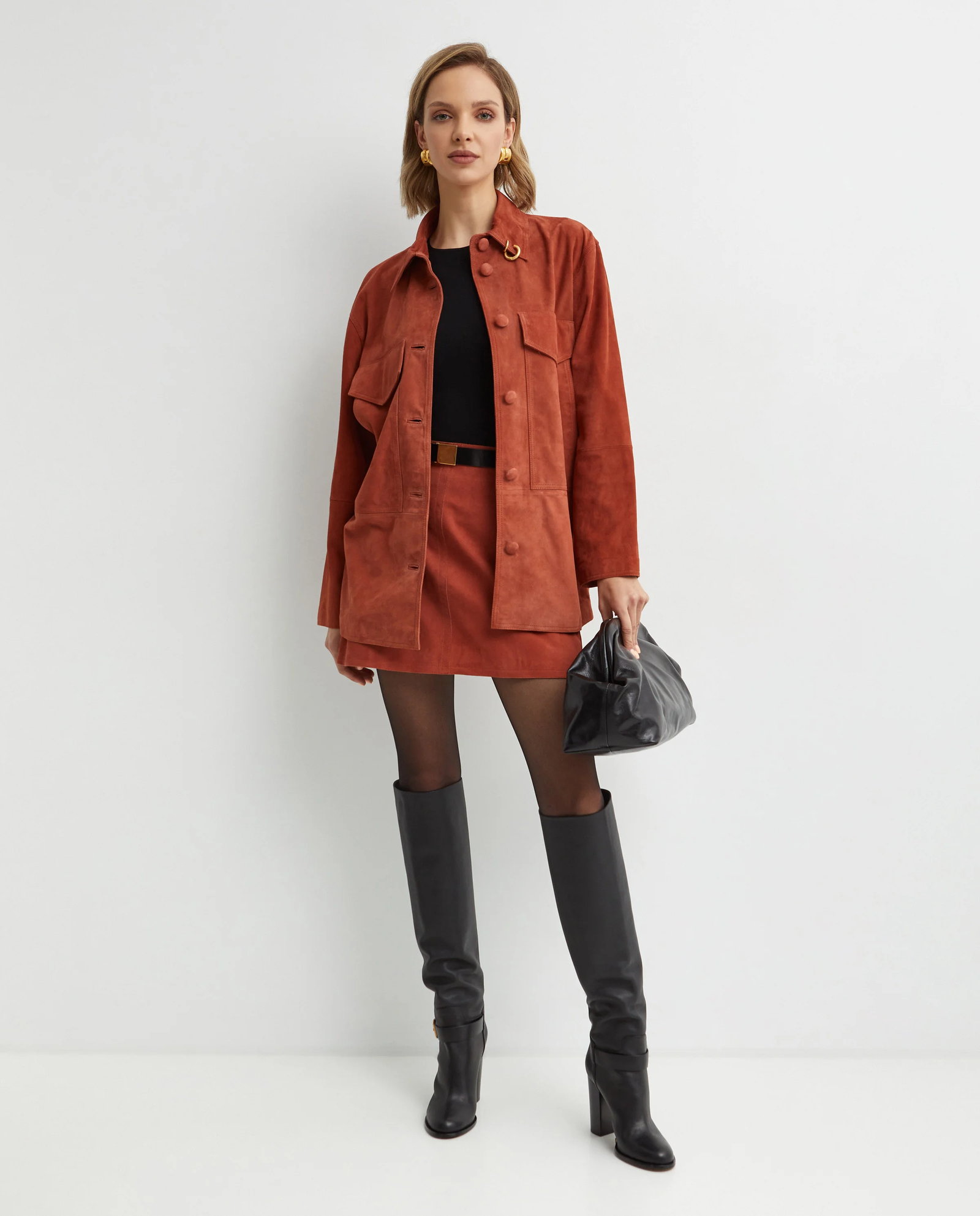 Zamszowa spódnica mini - Image #1