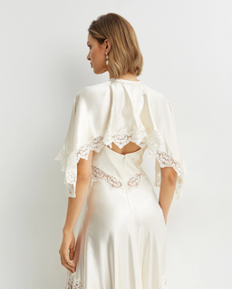 Satynowe bolerko z koronką - Image #2