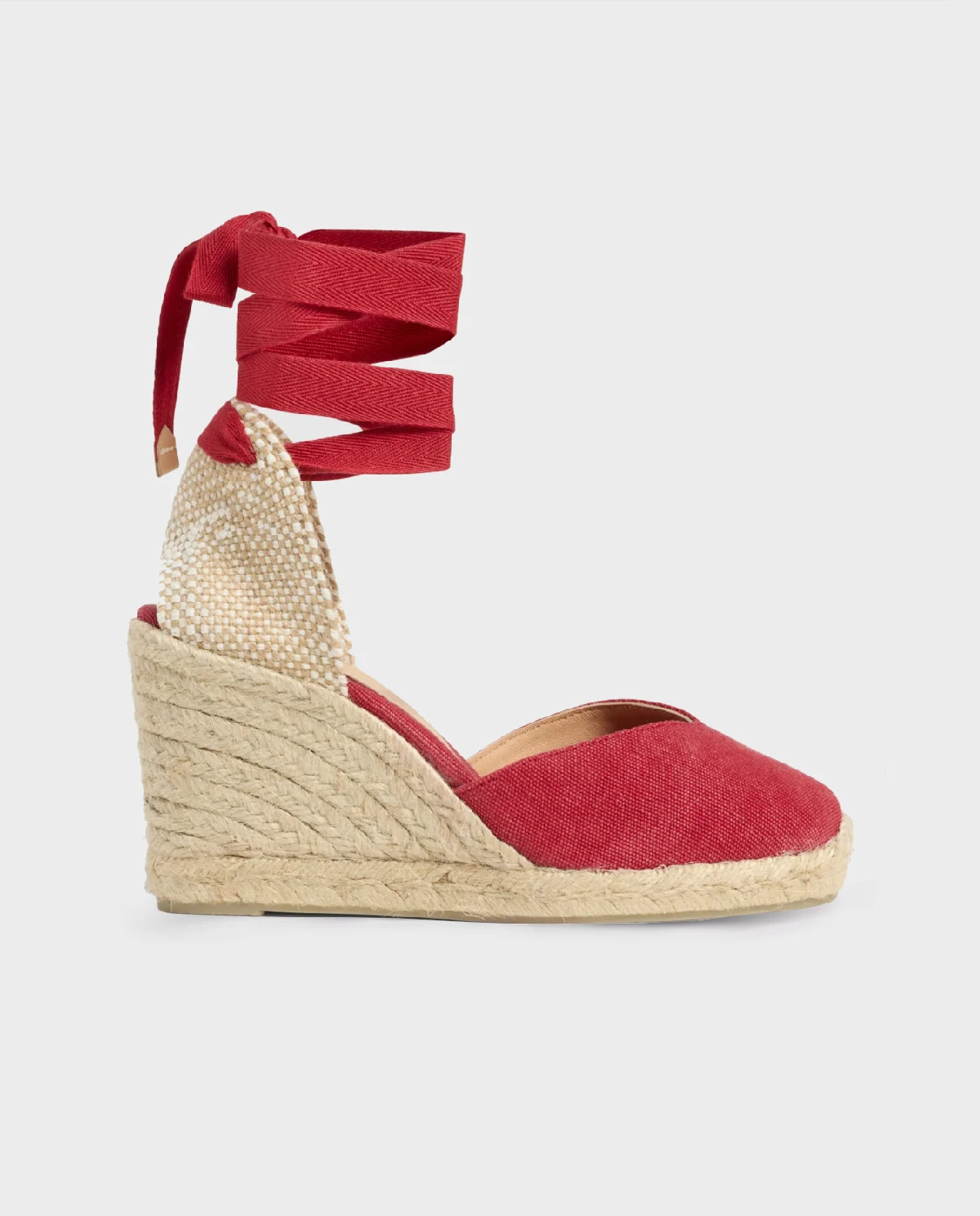 Czerwone espadryle na koturnie Chiara - Image #0