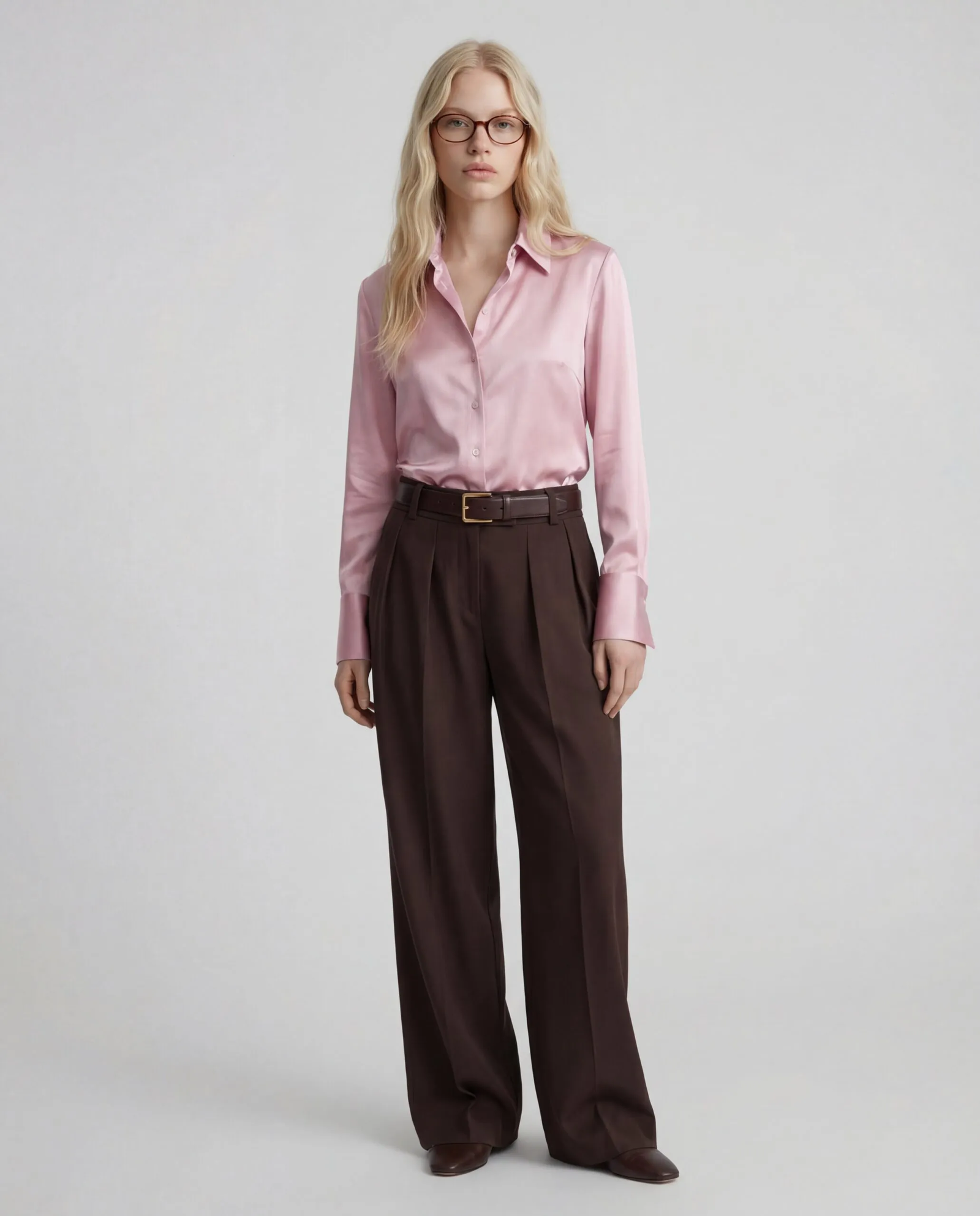 Różowa koszula z jedwabiu Maddie - Image #3