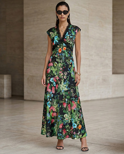 Sukienka z kwiatowym printem Fiorella - Image #1