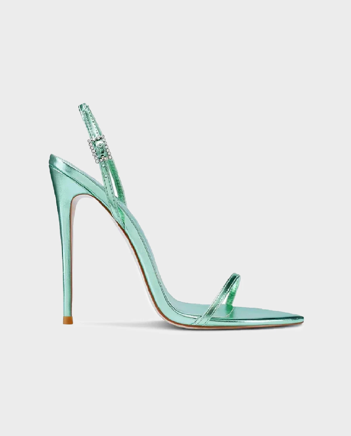 Skórzane sandały Lyon w kolorze zielonym - Image #0